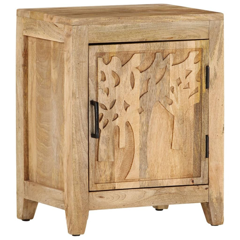 vidaXL Nachtkastje 40x30x50 cm massief mangohout afbeelding 1