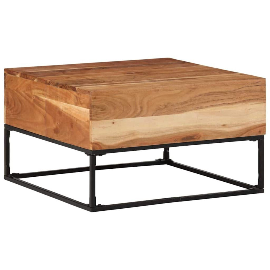 vidaXL Salontafel 68x68x41 cm massief acaciahout afbeelding 1