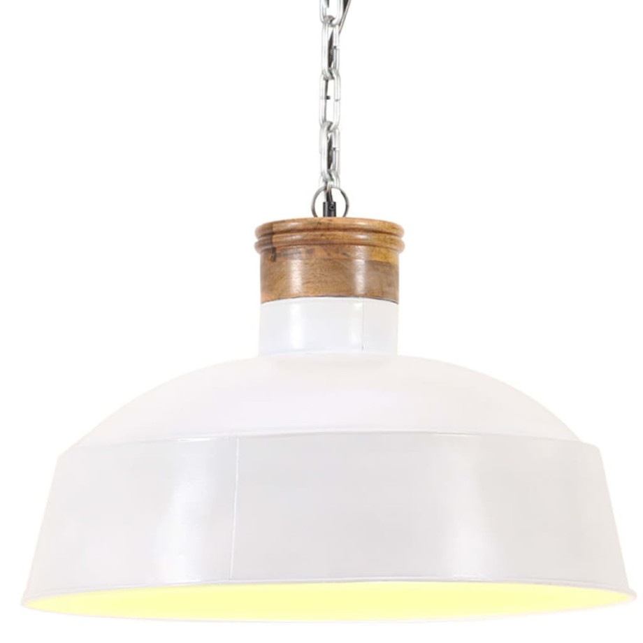 vidaXL Hanglamp industrieel E27 58 cm wit afbeelding 1