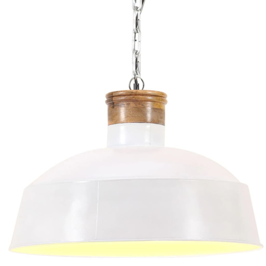 vidaXL Hanglamp industrieel E27 42 cm wit afbeelding 1