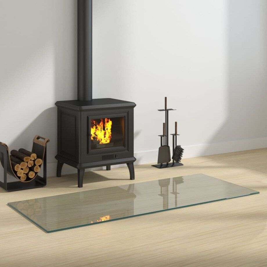 vidaXL Glasplaat openhaard rechthoekig 120x50 cm afbeelding 