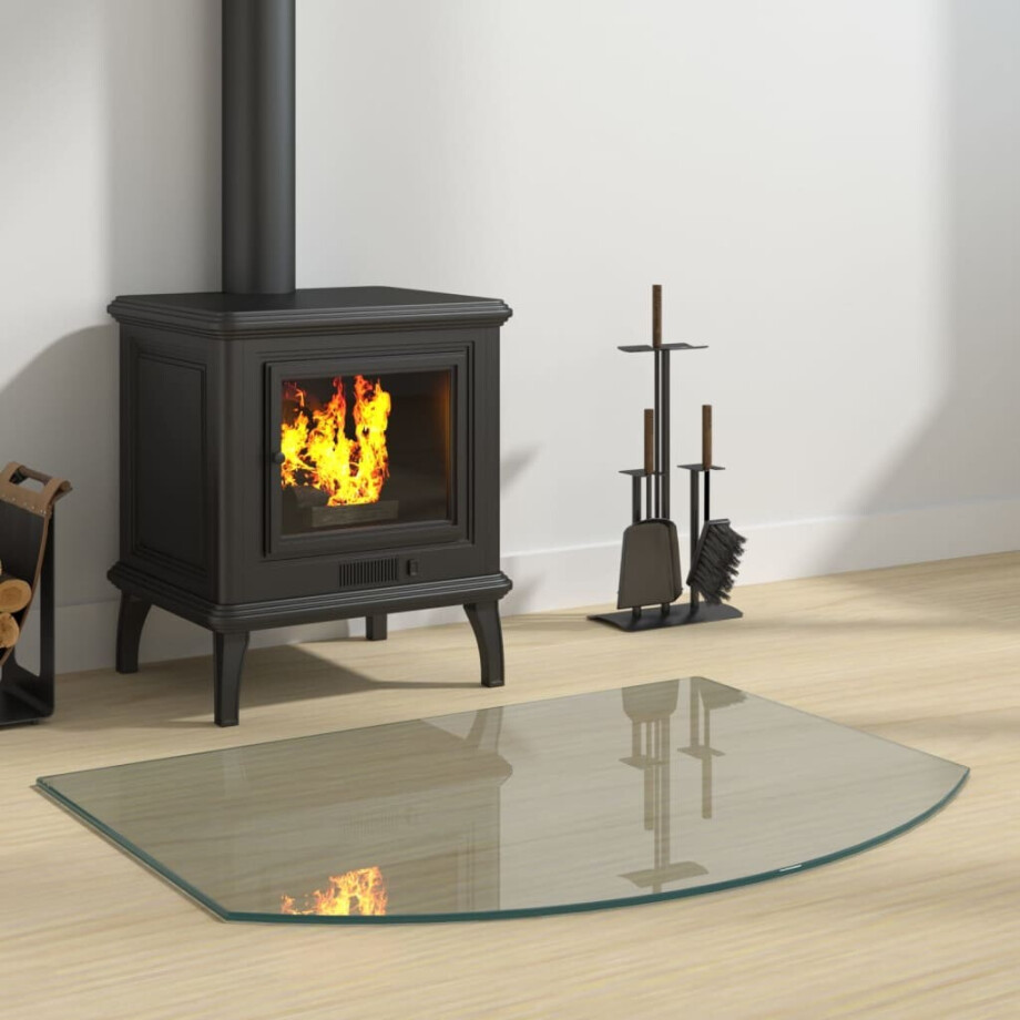 vidaXL Glasplaat openhaard 80x60 cm afbeelding 