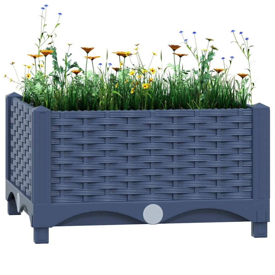 vidaXL Plantenbak verhoogd 40x40x23 cm polypropyleen afbeelding 1