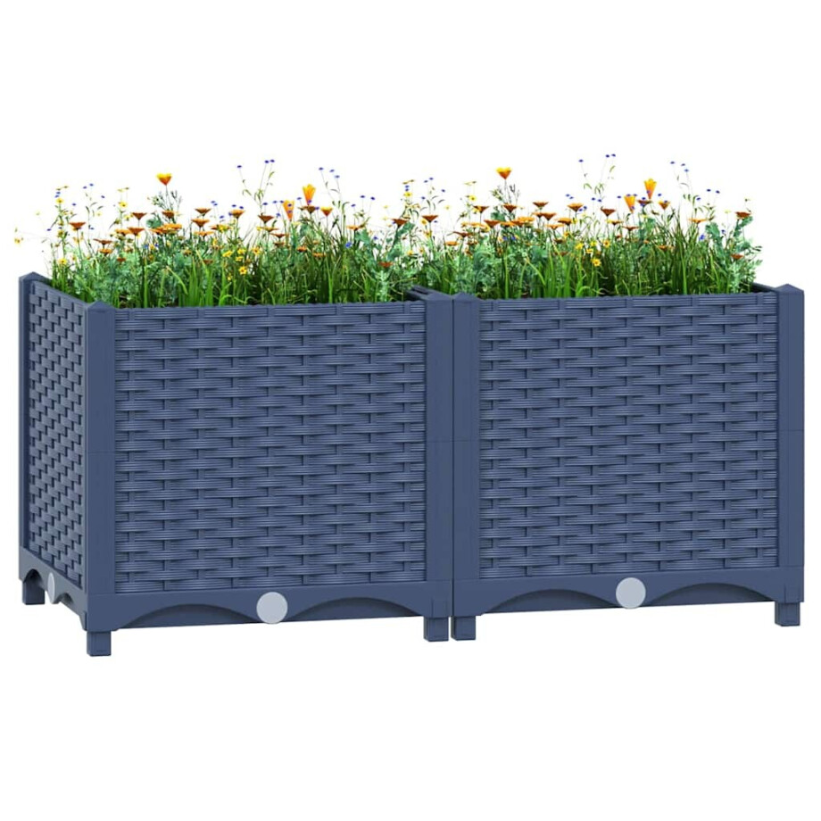 vidaXL Plantenbak verhoogd 80x40x38 cm polypropyleen afbeelding 1