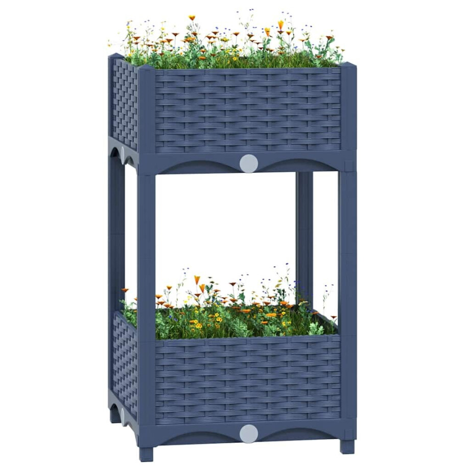 vidaXL Plantenbak verhoogd 40x40x71 cm polypropyleen afbeelding 1
