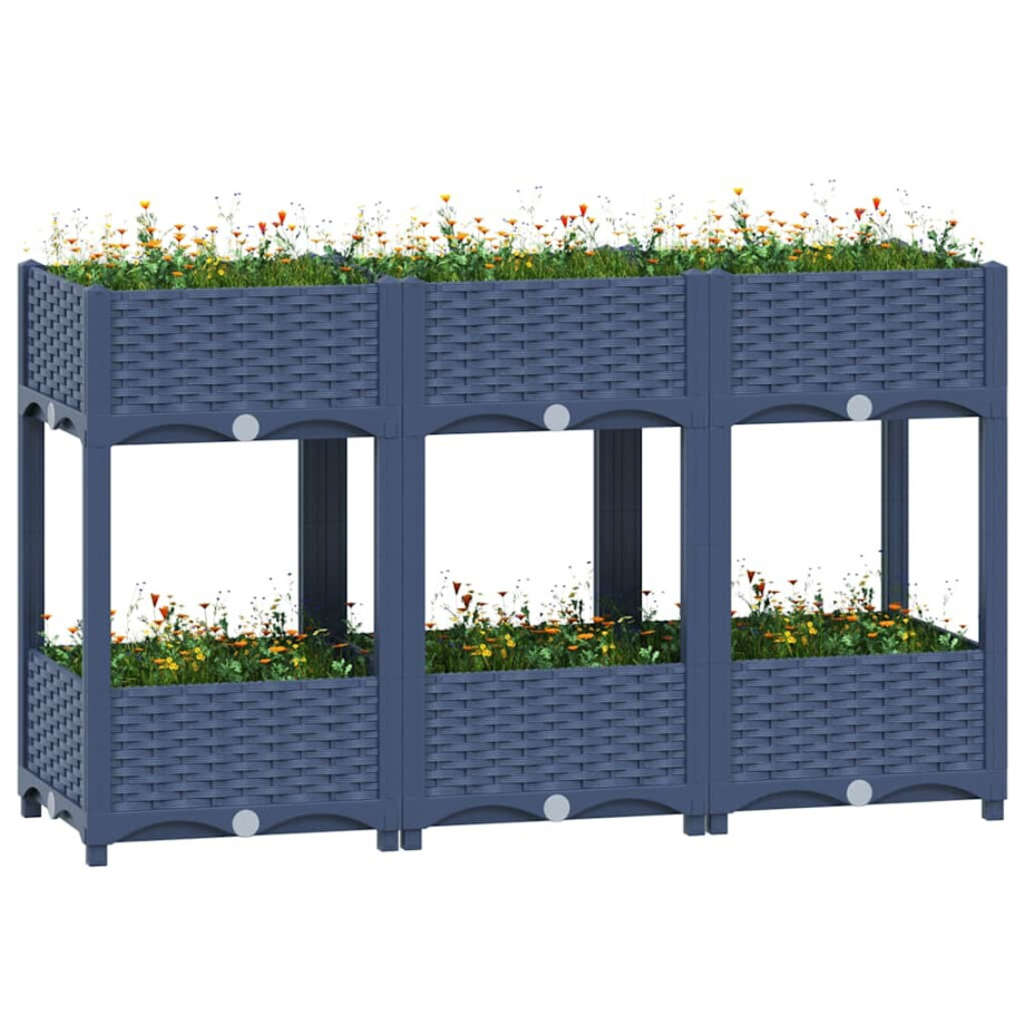 vidaXL Plantenbak verhoogd 120x40x71 cm polypropyleen afbeelding 1