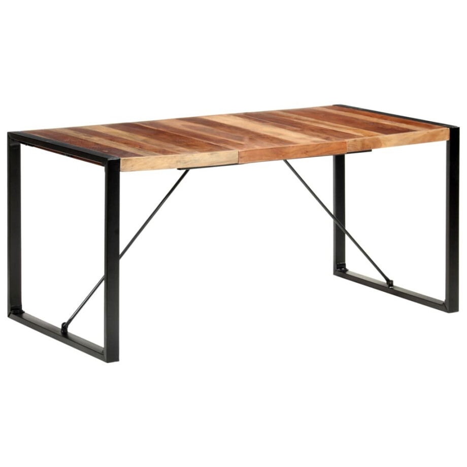 vidaXL Eettafel 160x80x75 cm massief hout vidaXL Eettafel 160x80x75 cm massief hout afbeelding 1