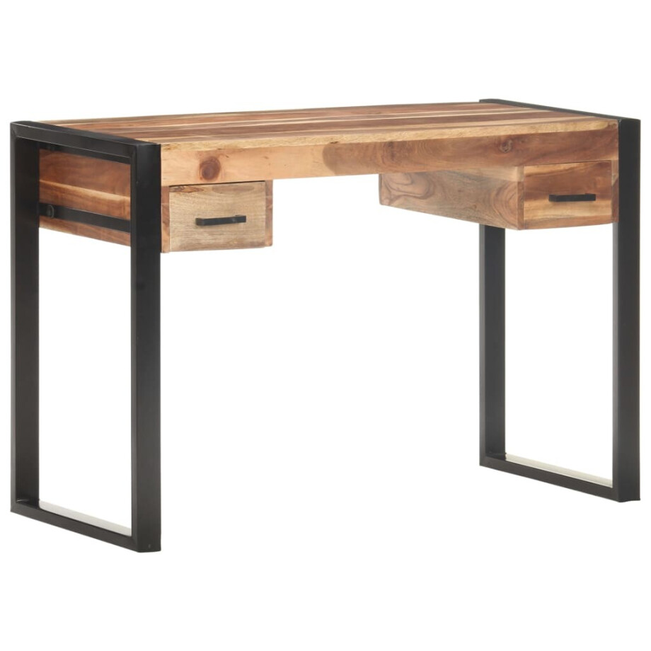 vidaXL Bureau 110x50x76 cm massief hout afbeelding 1