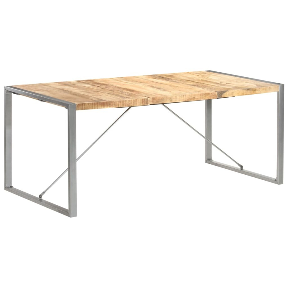 vidaXL Eettafel 180x90x75 cm massief ruw mangohout vidaXL Eettafel 180x90x75 cm massief ruw mangohout afbeelding 1