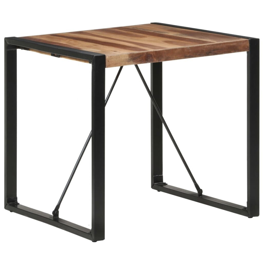 vidaXL Eettafel 80x80x75 cm massief hout afbeelding 1