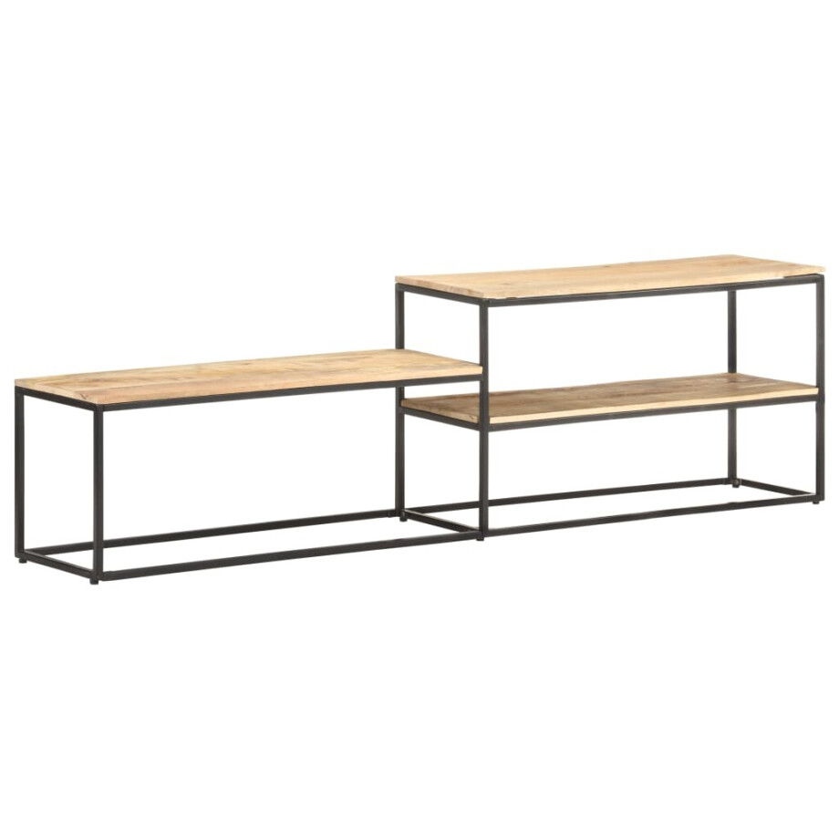 vidaXL Tv-meubel 180x30x50 cm ruw mangohout afbeelding 1