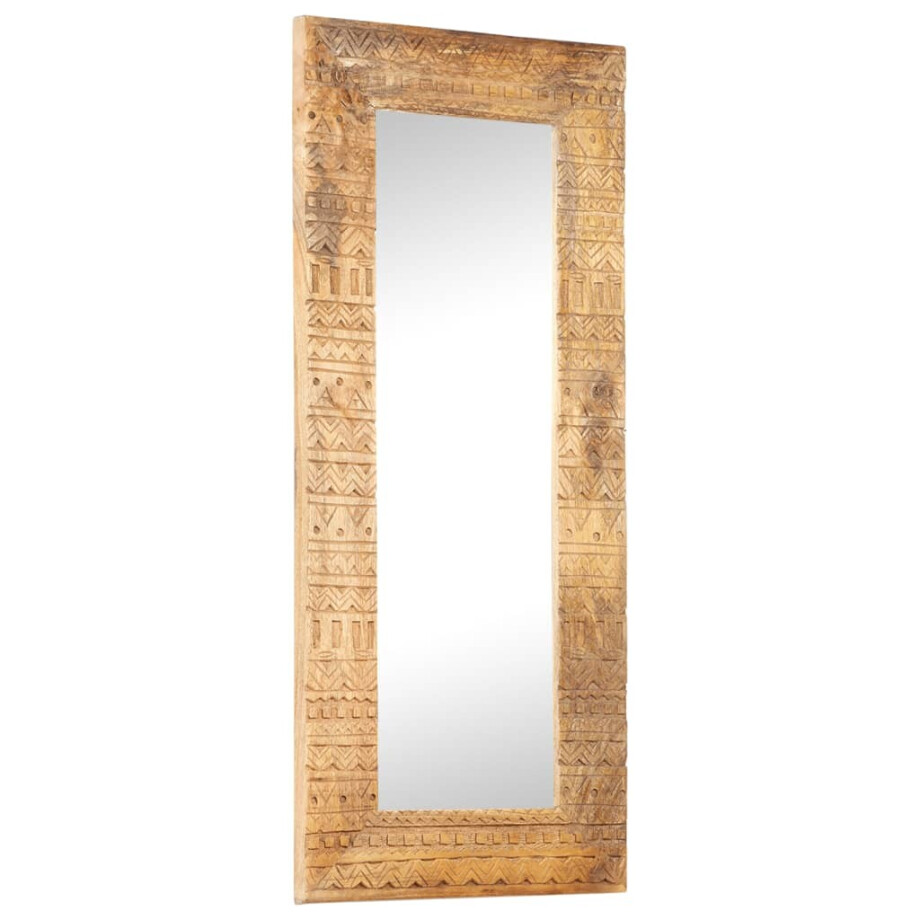 vidaXL Spiegel handgesneden 110x50x2,5 cm massief mangohout vidaXL Spiegel handgesneden 110x50x2,5 cm massief mangohout afbeelding 1