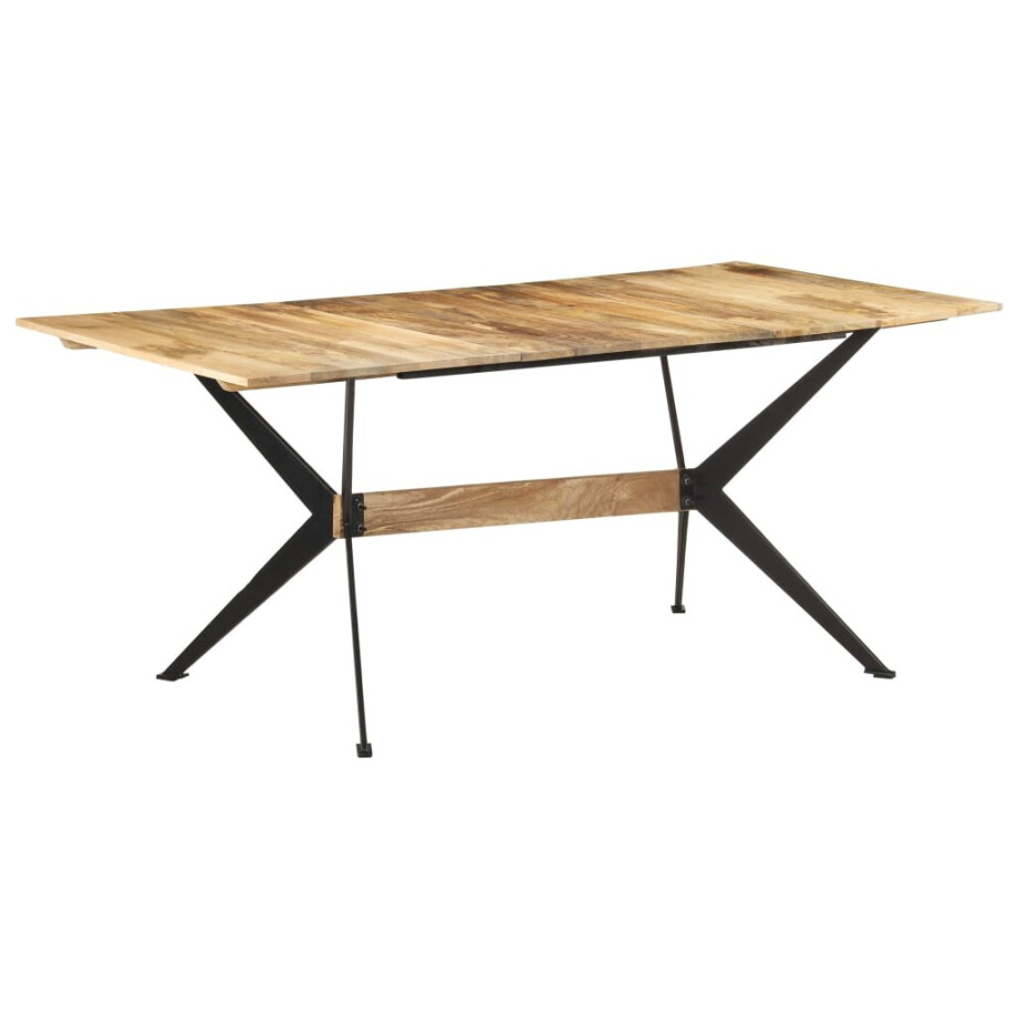 vidaXL Eettafel 180x90x76 cm massief mangohout vidaXL Eettafel 180x90x76 cm massief mangohout afbeelding 1