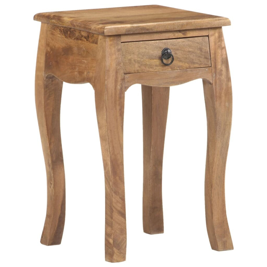 vidaXL Nachtkastje 28x28x46 cm massief mangohout afbeelding 1