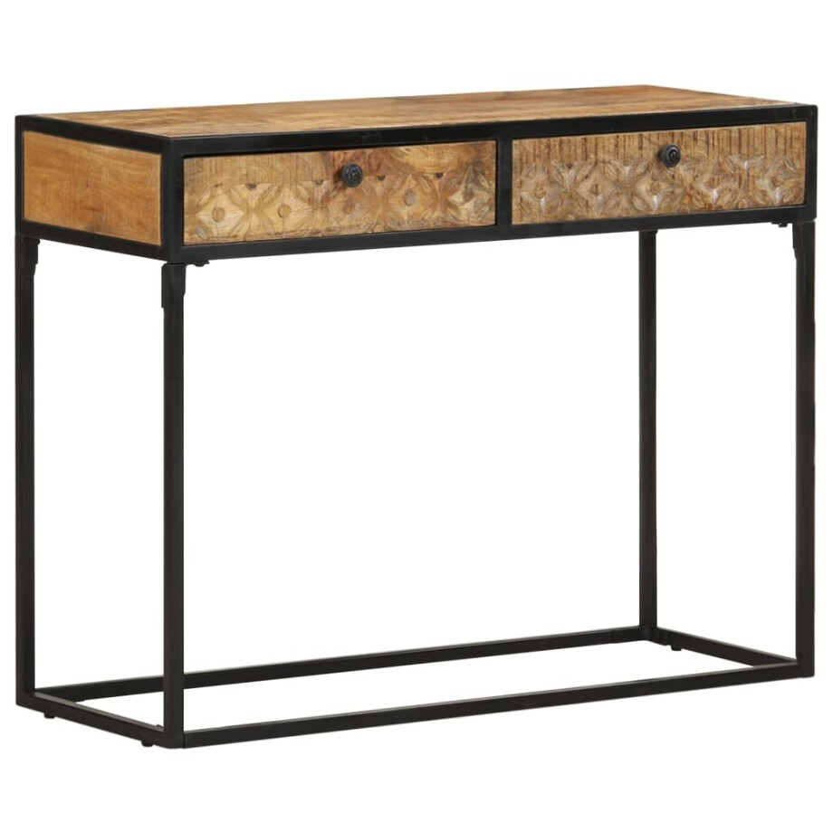 vidaXL Wandtafel 100x35x75 cm massief mangohout vidaXL Wandtafel 100x35x75 cm massief mangohout afbeelding 1