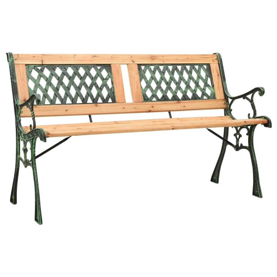 vidaXL Tuinbank 122 cm gietijzer en massief vurenhout vidaXL Tuinbank 122 cm gietijzer en massief vurenhout afbeelding 1