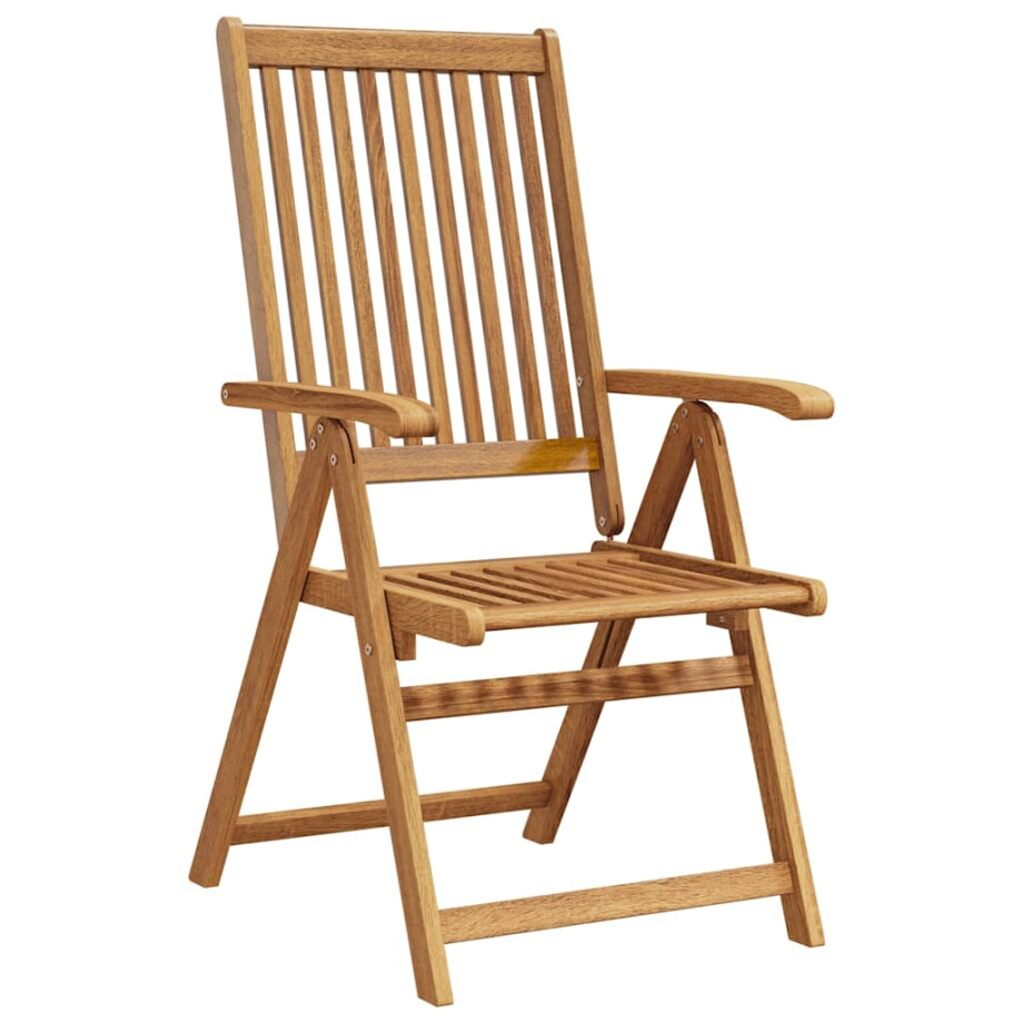 vidaXL Tuinstoelen inklapbaar 3 st massief acaciahout afbeelding 1