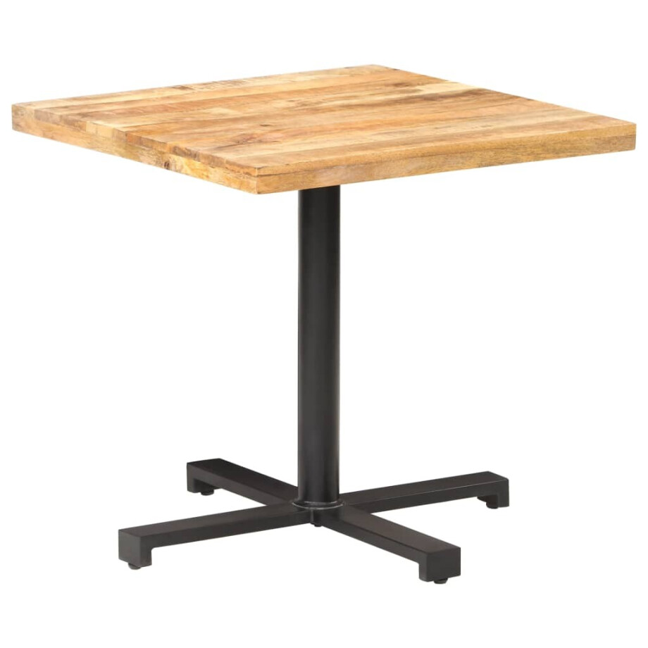 vidaXL Bistrotafel vierkant 80x80x75 cm ruw mangohout vidaXL Bistrotafel vierkant 80x80x75 cm ruw mangohout afbeelding 1