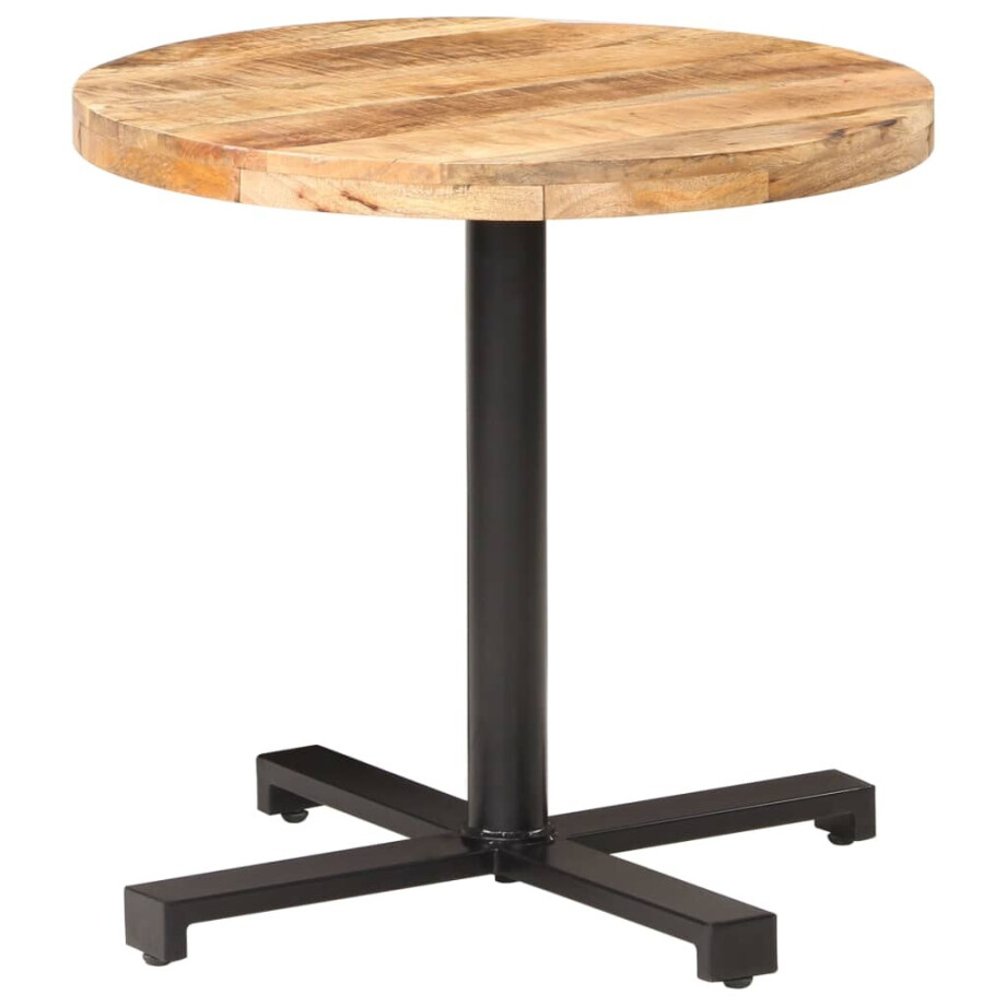 vidaXL Bistrotafel rond Ø80x75 cm ruw mangohout vidaXL Bistrotafel rond Ø80x75 cm ruw mangohout afbeelding 1