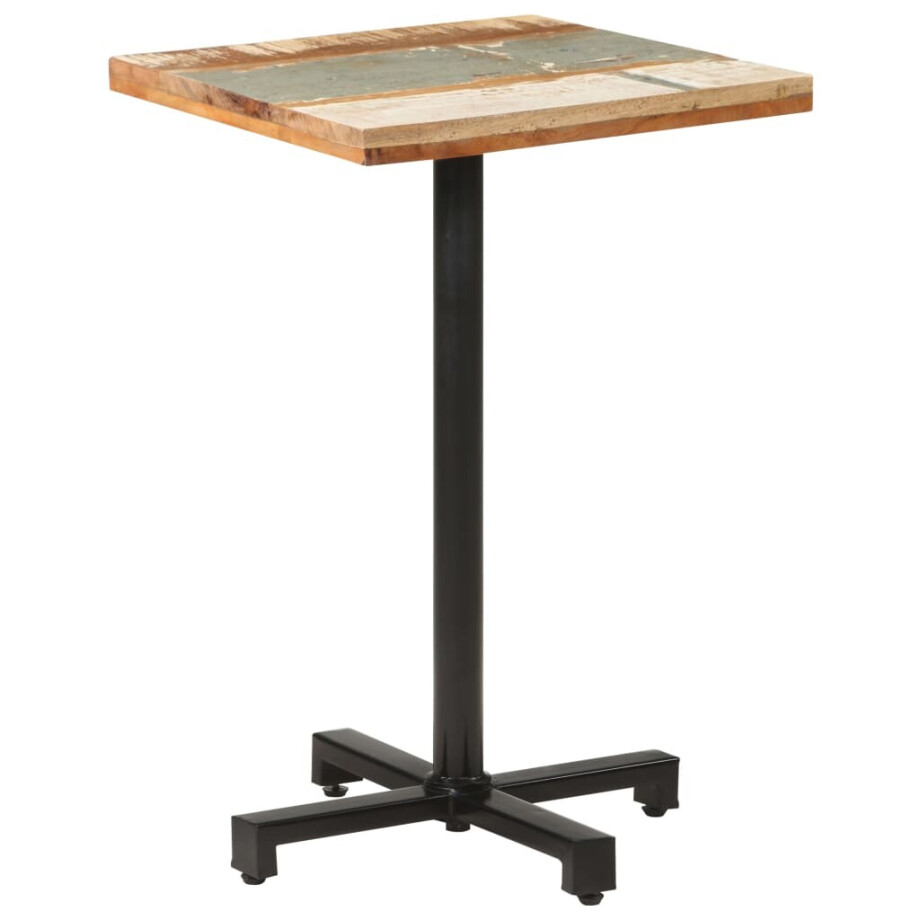 vidaXL Bistrotafel vierkant 50x50x75 cm massief gerecycled hout vidaXL Bistrotafel vierkant 50x50x75 cm massief gerecycled hout afbeelding 1