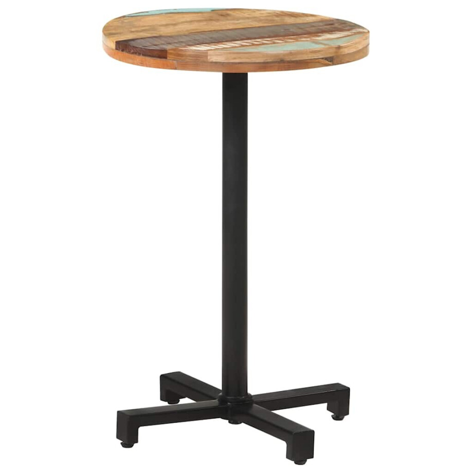 vidaXL Bistrotafel rond Ø50x75 cm massief gerecycled hout afbeelding 1