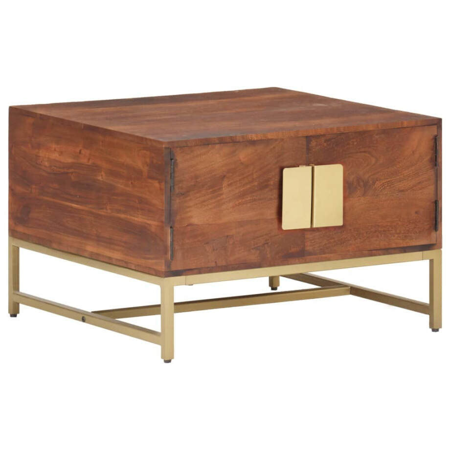 vidaXL Salontafel 67x67x45 cm massief mangohout honingbruin vidaXL Salontafel 67x67x45 cm massief mangohout honingbruin afbeelding 1