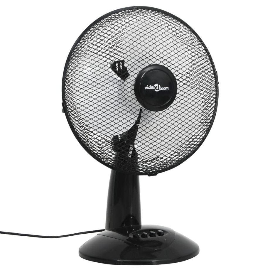 vidaXL Tafelventilator 3 snelheden 40 W 30 cm zwart afbeelding 1