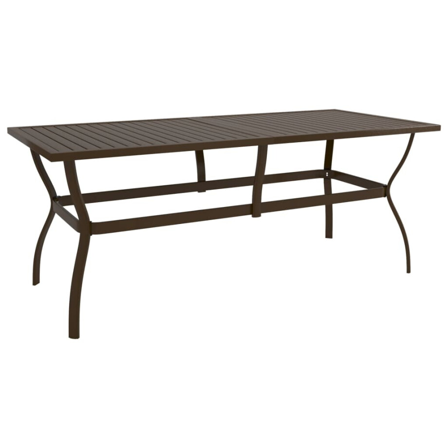 vidaXL Tuintafel 190x80x72 cm staal bruin vidaXL Tuintafel 190x80x72 cm staal bruin afbeelding 1