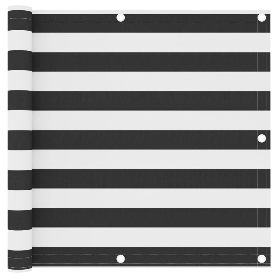 vidaXL Balkonscherm 90x500 cm oxford stof antraciet en wit vidaXL Balkonscherm 90x500 cm oxford stof antraciet en wit afbeelding 1