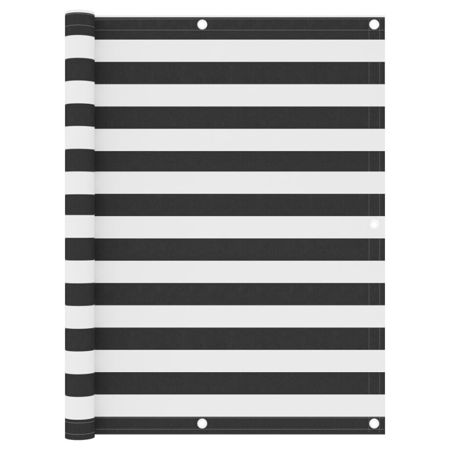 vidaXL Balkonscherm 120x400 cm oxford stof antraciet en wit vidaXL Balkonscherm 120x400 cm oxford stof antraciet en wit afbeelding 1