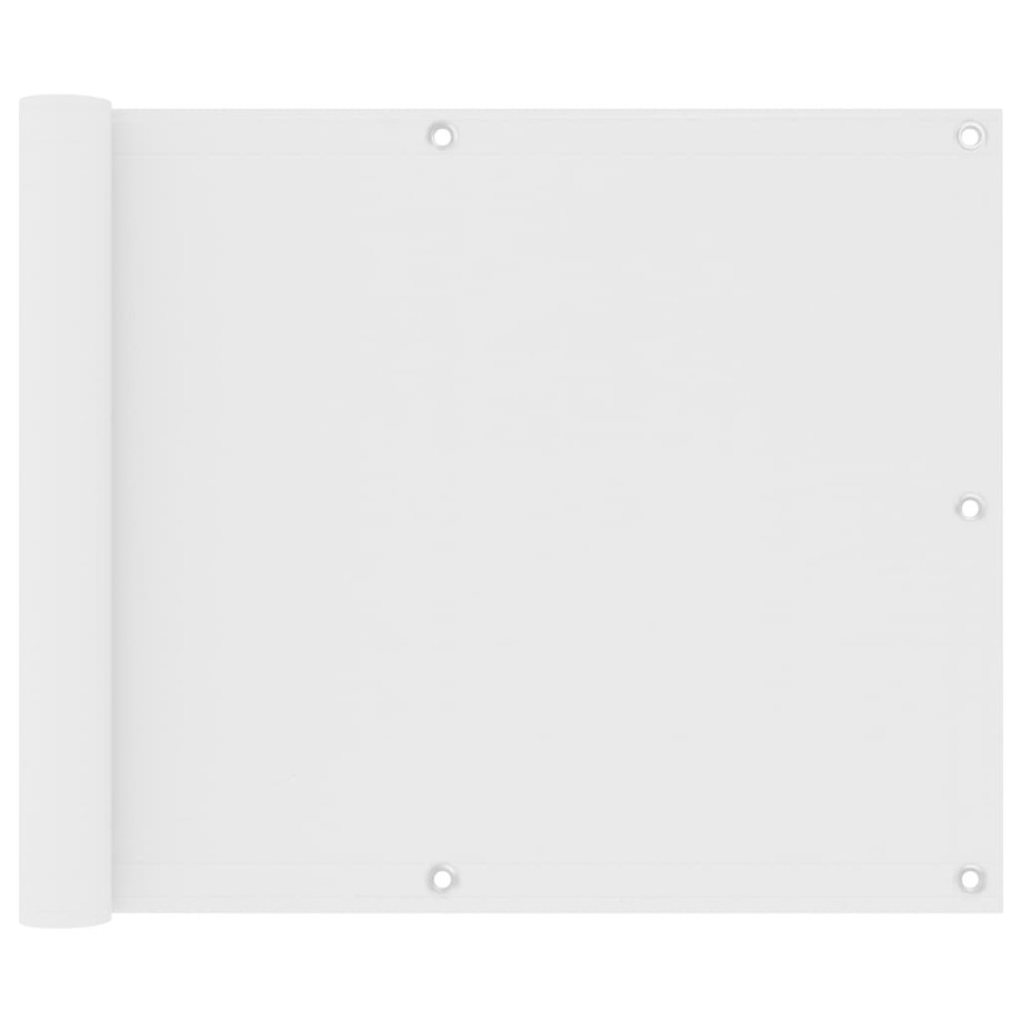 vidaXL Balkonscherm 75x400 cm oxford stof wit afbeelding 1