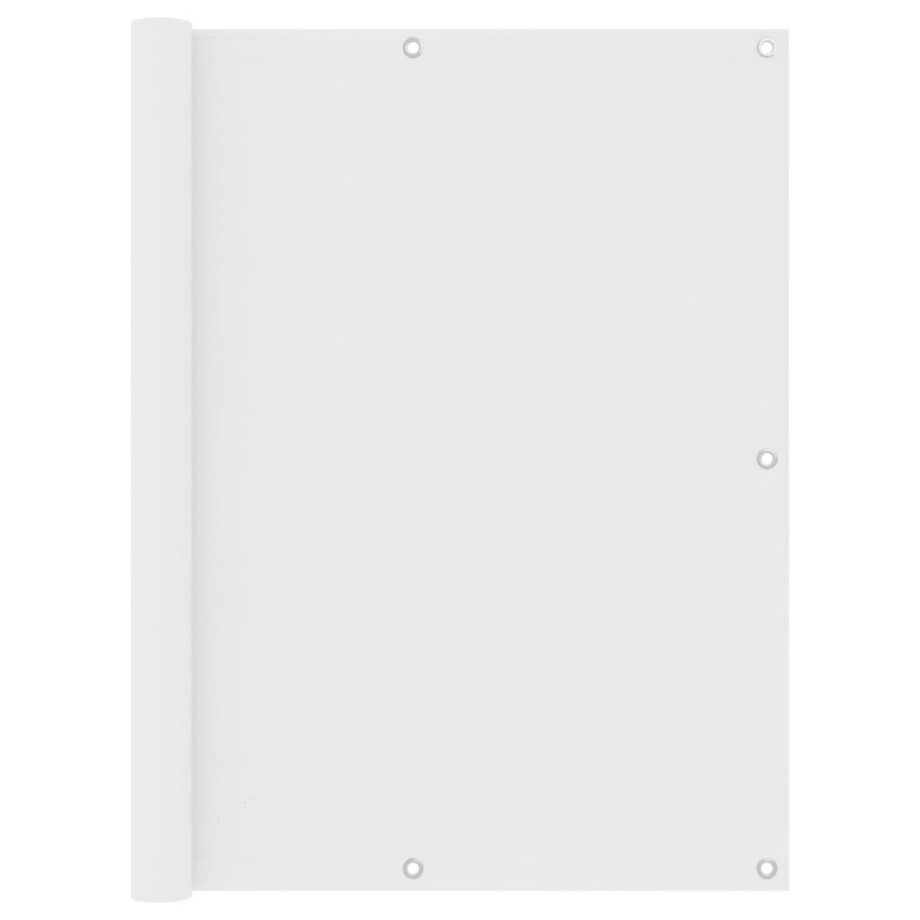 vidaXL Balkonscherm 120x500 cm oxford stof wit vidaXL Balkonscherm 120x500 cm oxford stof wit afbeelding 1