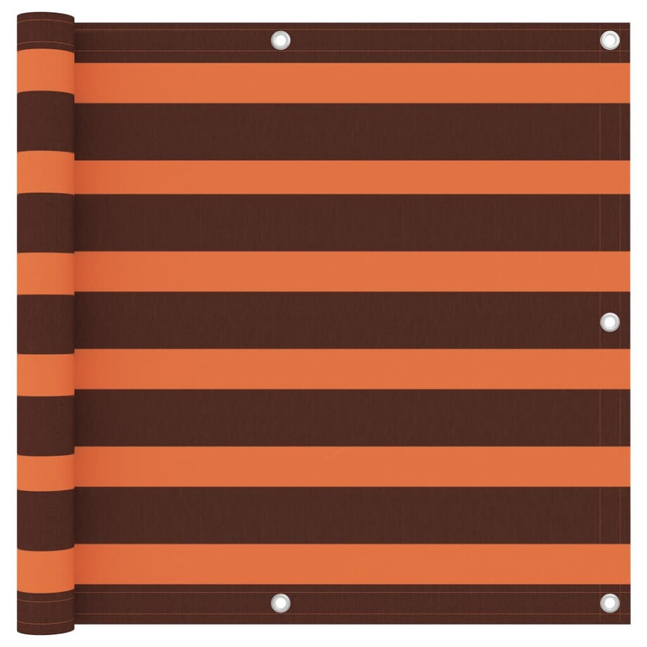 vidaXL Balkonscherm 90x300 cm oxford stof oranje en bruin afbeelding 1