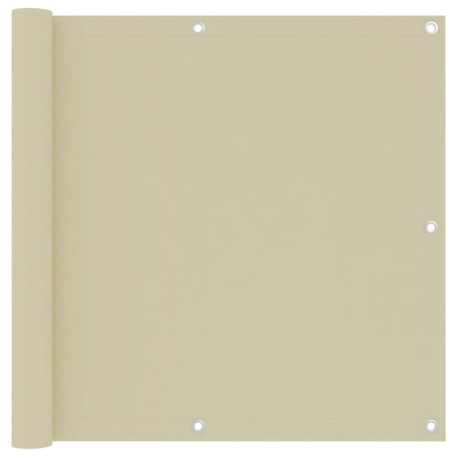 vidaXL Balkonscherm 90x300 cm oxford stof crème afbeelding 1