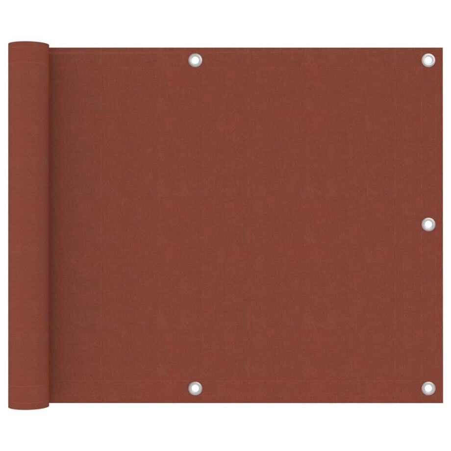 vidaXL Balkonscherm 75x300 cm oxford stof terracotta afbeelding 1