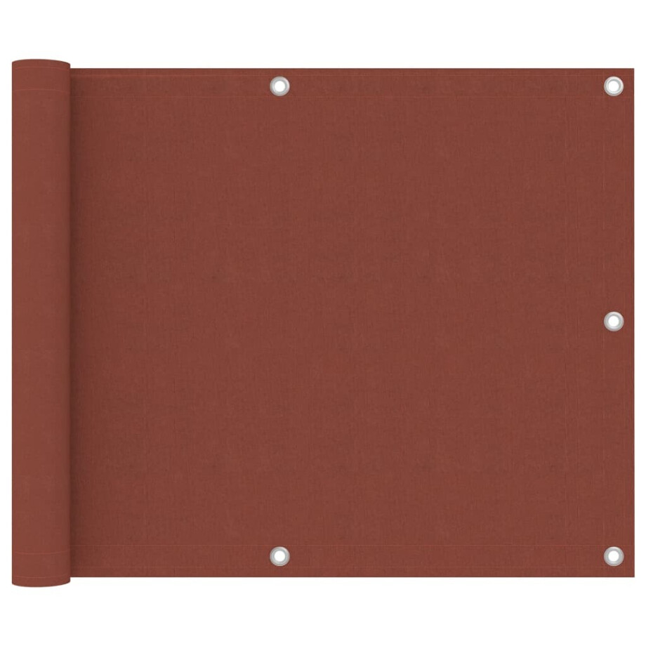 vidaXL Balkonscherm 75x500 cm oxford stof terracotta afbeelding 1