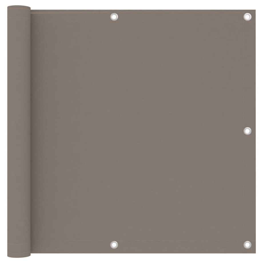 vidaXL Balkonscherm 90x400 cm oxford stof taupe afbeelding 1
