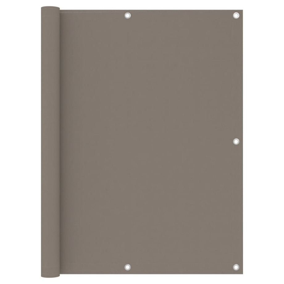 vidaXL Balkonscherm 120x300 cm oxford stof taupe afbeelding 1