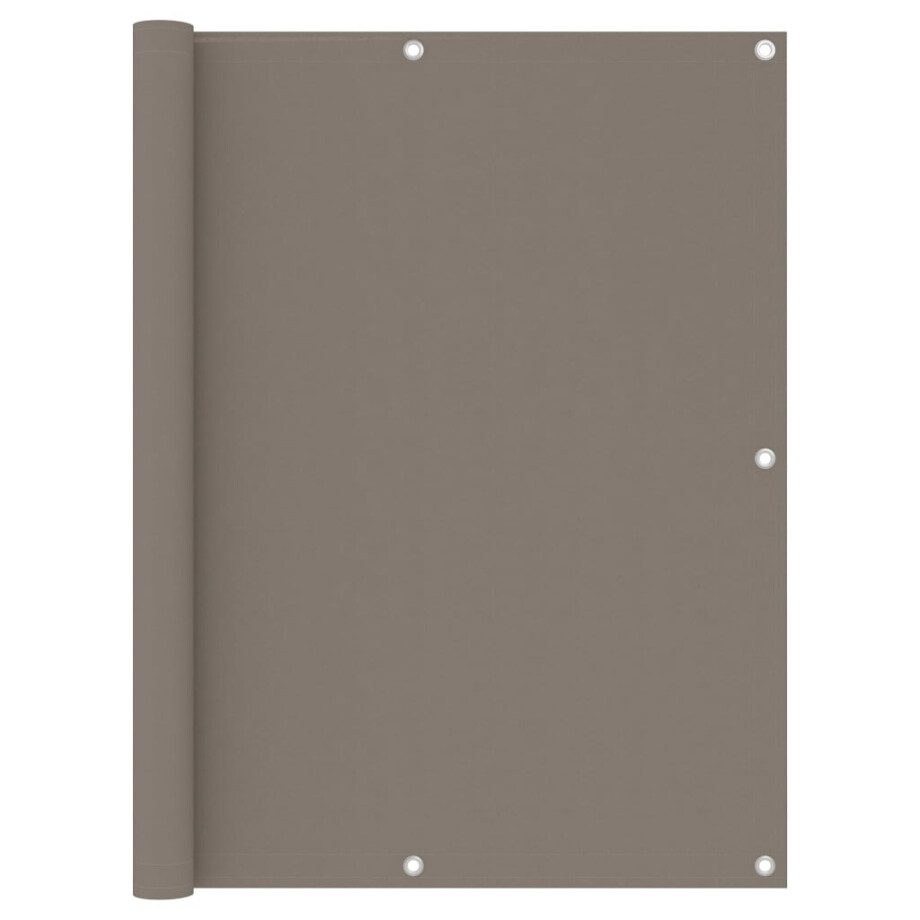 vidaXL Balkonscherm 120x600 cm oxford stof taupe vidaXL Balkonscherm 120x600 cm oxford stof taupe afbeelding 1