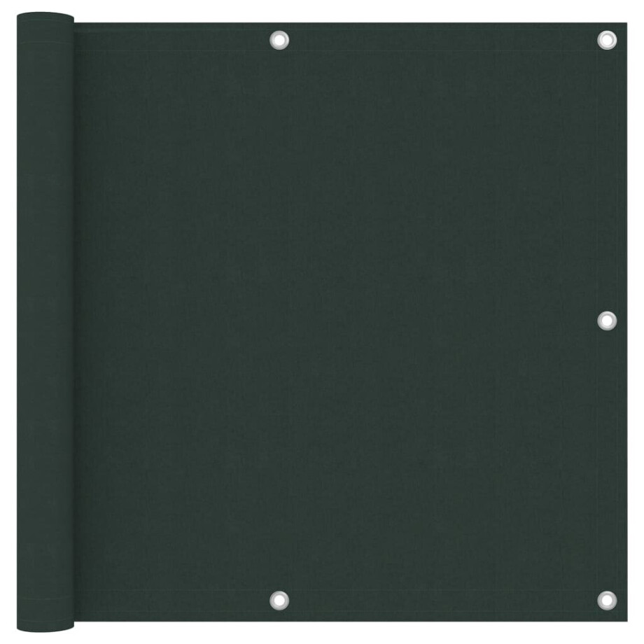 vidaXL Balkonscherm 90x600 cm oxford stof donkergroen afbeelding 1
