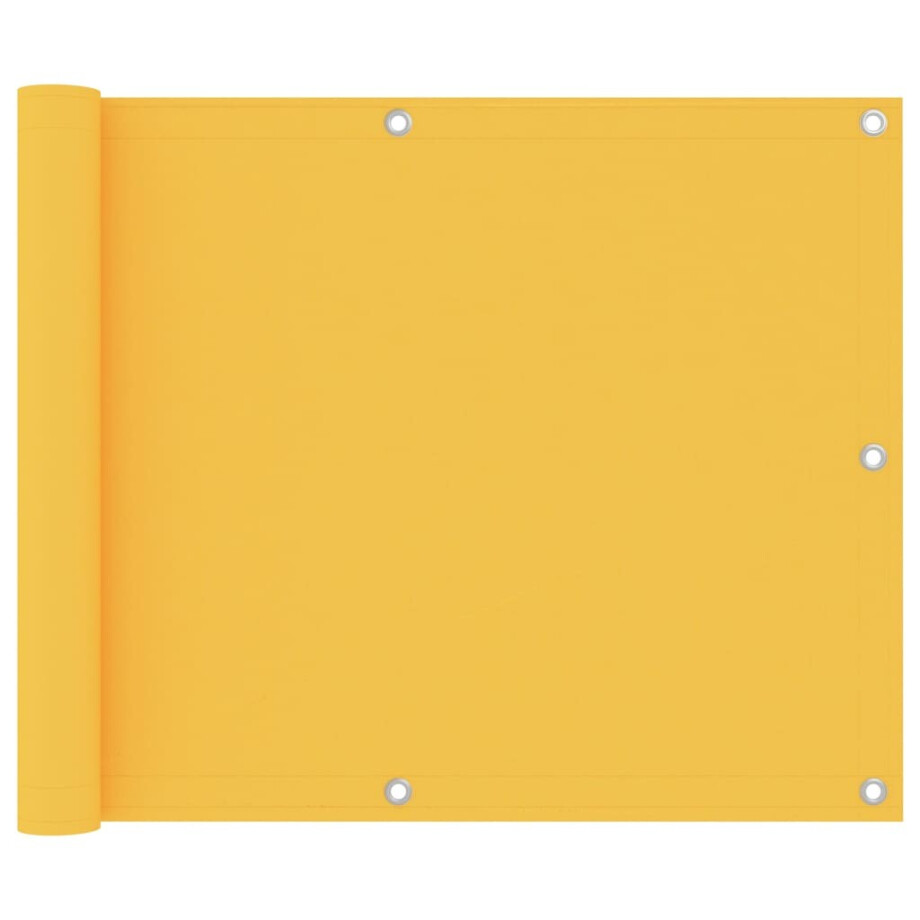 vidaXL Balkonscherm 75x300 cm oxford stof geel afbeelding 1