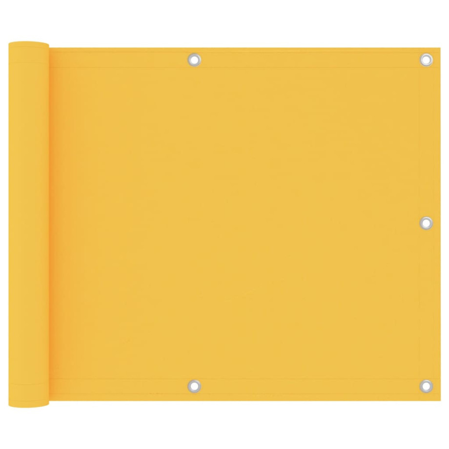 vidaXL Balkonscherm 75x500 cm oxford stof geel afbeelding 1