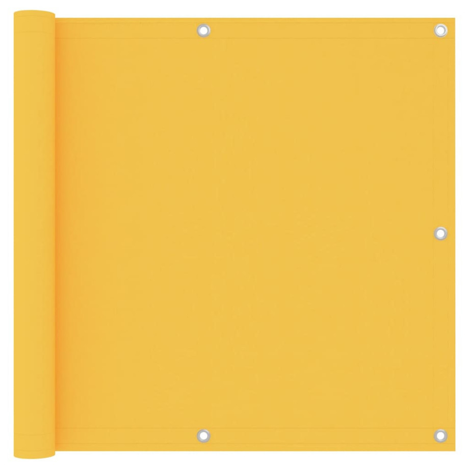 vidaXL Balkonscherm 90x500 cm oxford stof geel afbeelding 1