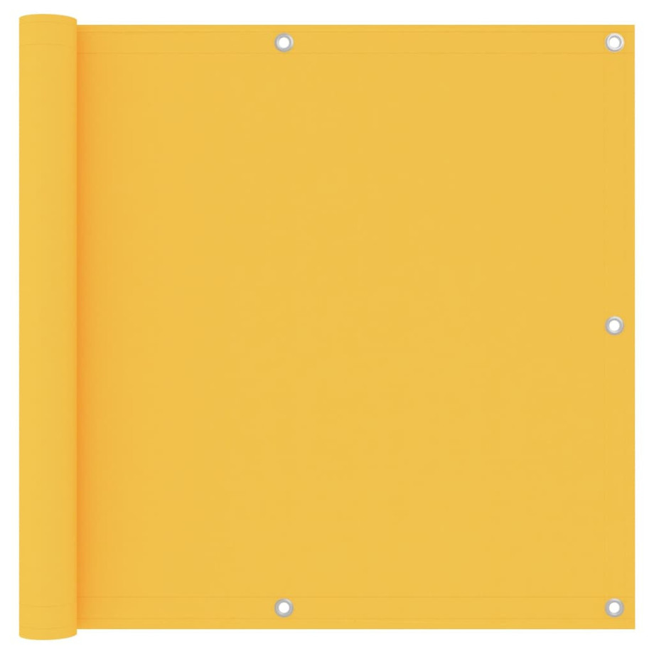 vidaXL Balkonscherm 90x600 cm oxford stof geel afbeelding 1