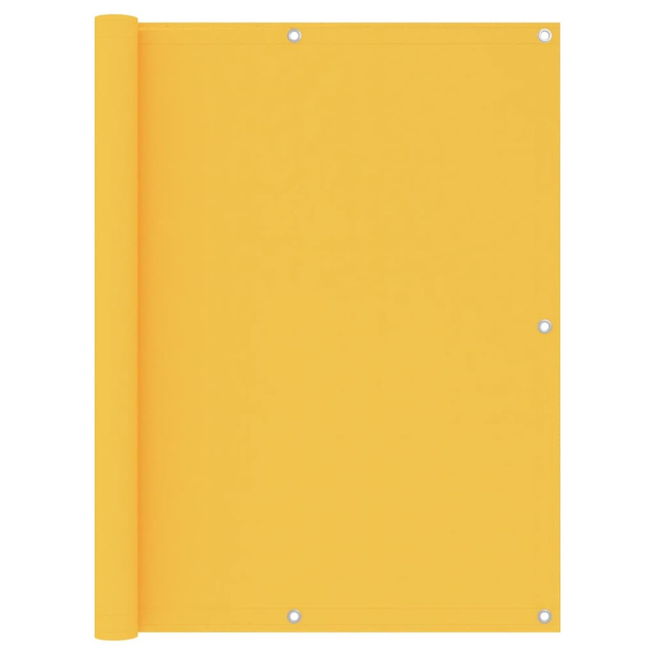 vidaXL Balkonscherm 120x600 cm oxford stof geel afbeelding 1