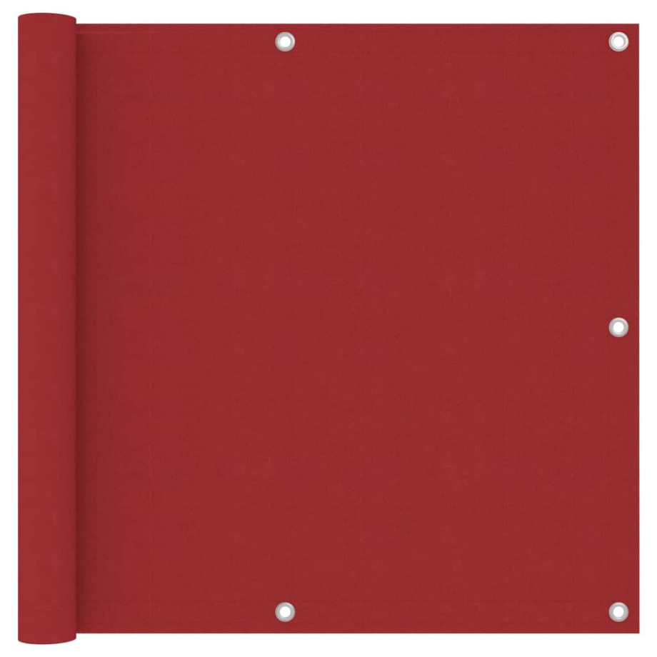 vidaXL Balkonscherm 90x300 cm oxford stof rood afbeelding 1