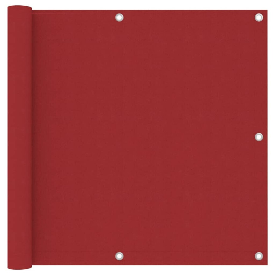 vidaXL Balkonscherm 90x300 cm oxford stof rood afbeelding 1