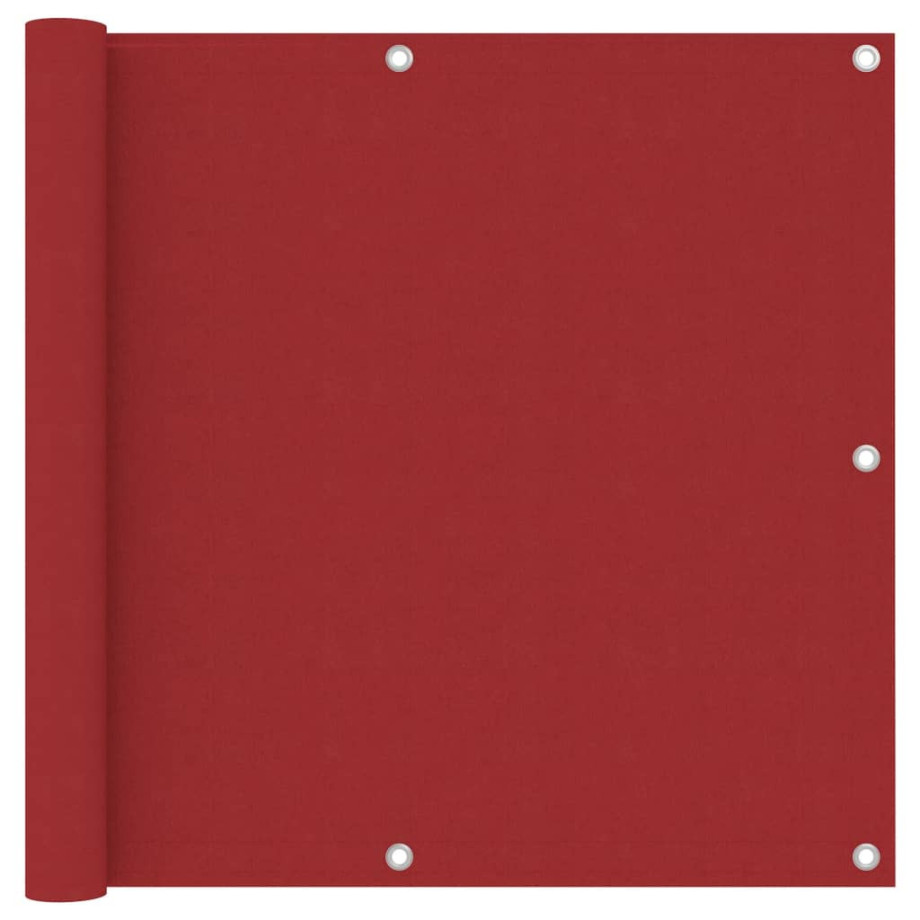 vidaXL Balkonscherm 90x400 cm oxford stof rood afbeelding 1