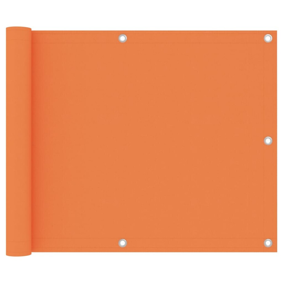 vidaXL Balkonscherm 75x600 cm oxford stof oranje afbeelding 1
