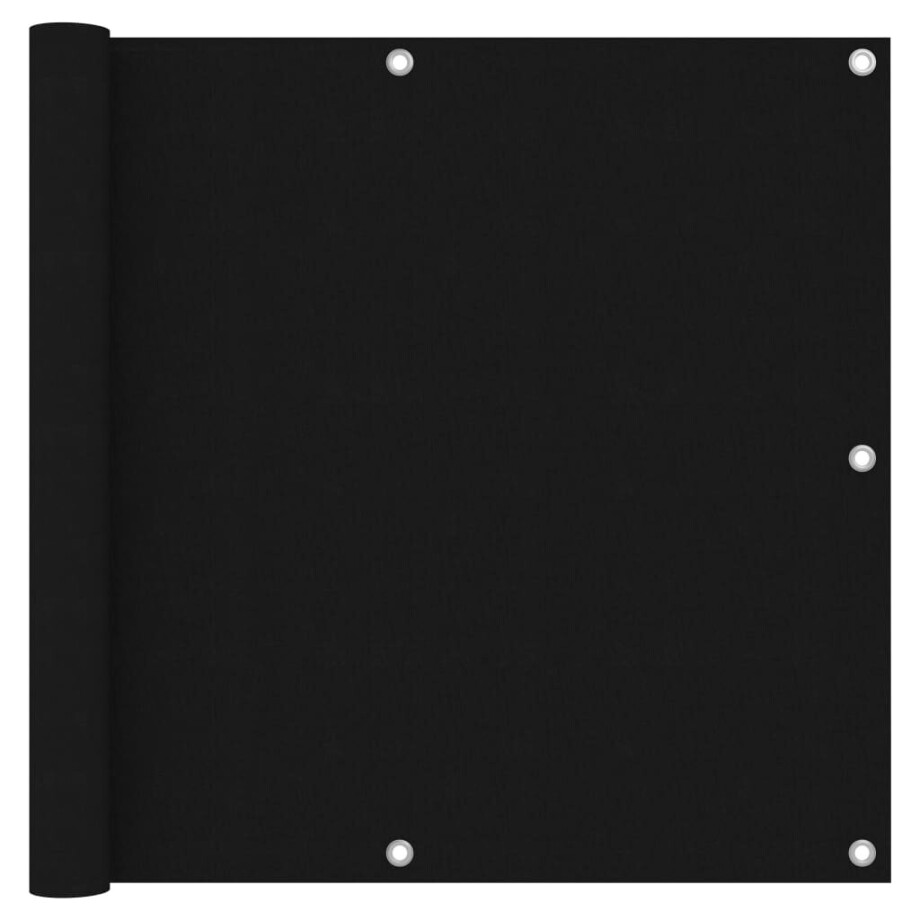 vidaXL Balkonscherm 90x300 cm oxford stof zwart vidaXL Balkonscherm 90x300 cm oxford stof zwart afbeelding 1